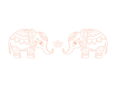 Indian elephants from Jaipur branding elephant graphic design illustration india jaipur symmetry tattoo