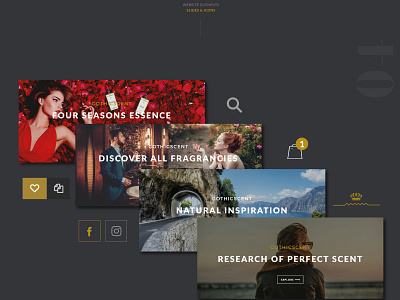 GOTHICSCENT // Fragrances Website behance design ecommerce flat fragrances perfume perfumes slider ui userinterface ux webdesign
