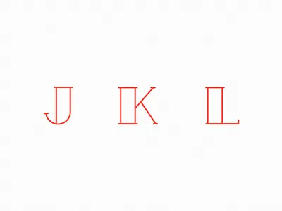 36days_JKL 36 days of type 36days 36daysoftype clean font letters lines type typography