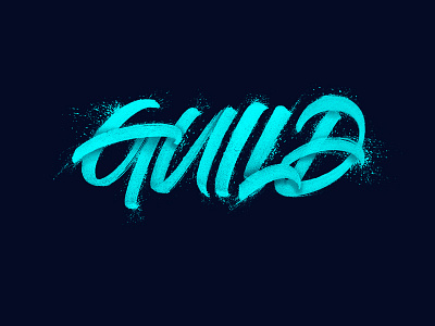 Guild brush calligraphy graffiti guild hand lettering logo paint stroke type typography