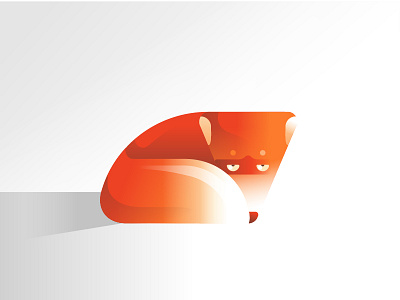 Tired of Winter Fox fox gradient illustration practise tired winter