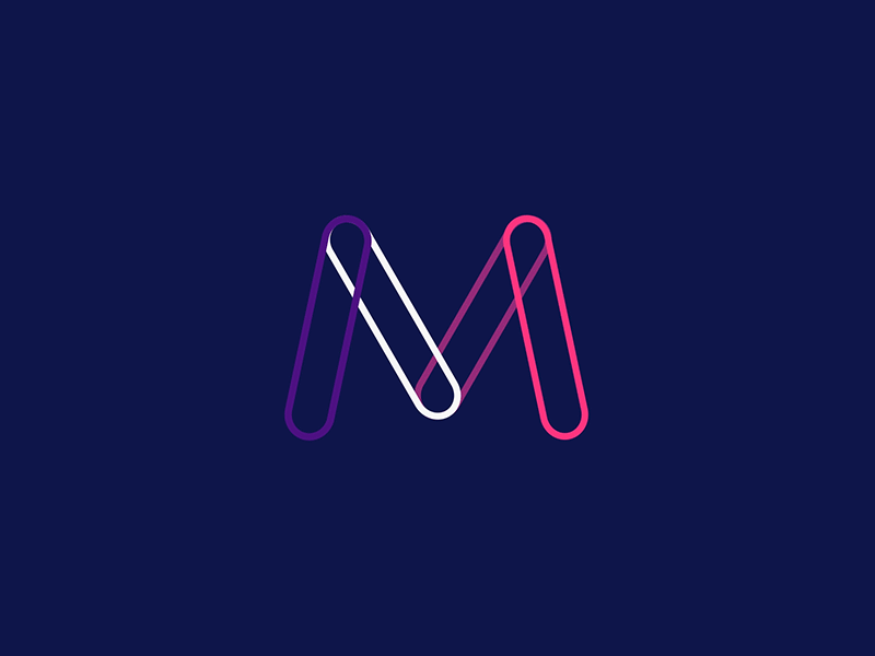 36 days of type - M 36daysoftypem color line m