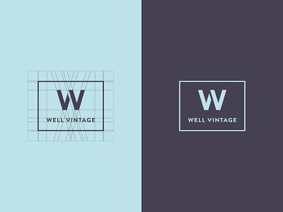 Well Vintage | Logo Concept branding graphic design grid logo type typography