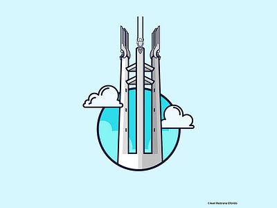 Quezon Memorial Monument icon illustrations philippines