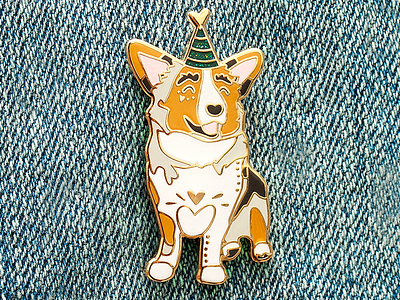 Malygos Cardigan Corgi 5th Barkday Enamel Pin cardigan corgi corgi corgi pin enamel pin party party animal