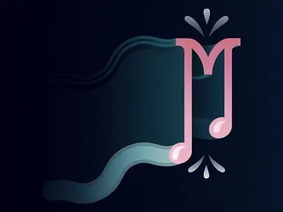 36 Days of Type - M 36days m 36daysoftype graphicdesign illustratedtype music type typography