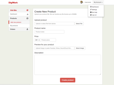 digimark product webapp webdesign