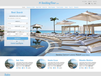 Travel ecommerce travel website
