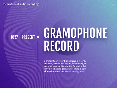history of audio recording - #1 gramophone (aka vinyl) audio gramophone