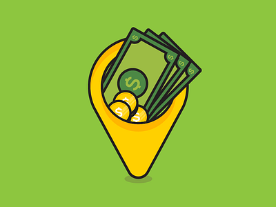 Pay at Location bill currency dollar location money pay payment pin