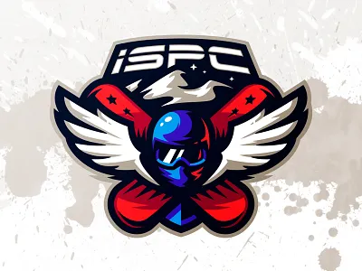 iSPC branding dlanid extreme logo mascot mountain ski snow snowboard sports winter