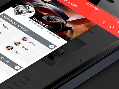 CarnectIN app design mobile ui