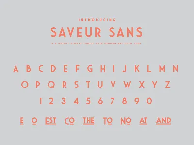 Saveur Sans art deco branding cafe font food french logo retro sans serif typeface