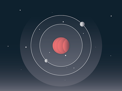 Planet empty state illustration illustrator orbit planet space universe vector