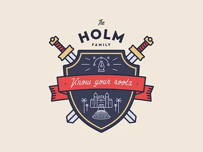 Family Crest banner crest design family illustration mark typography vector