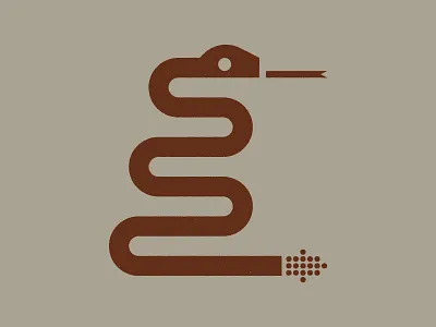 Snake icon illustration line logo mark native american rattlesnake reptile snake symbol