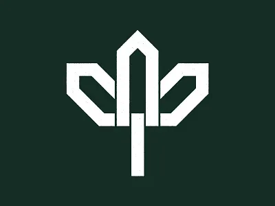 Maple-ish leaf icon leaf logo maple mark nature retro symbol syrup tree