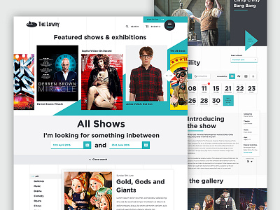 The Lowry Editorial Style Design abstract art artistic bold clean editorial events large lowry shows theatre typography