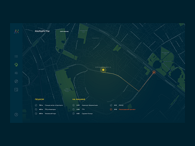 Residential complex in the South-West of Moscow map monochrome route