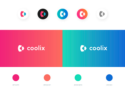 Coolix Colors brand branding logo ui user experience ux video editor video marketing visual web design