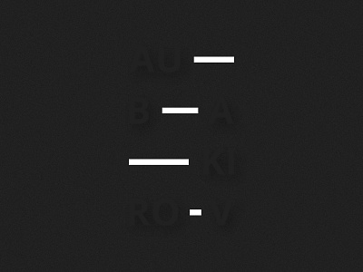 Aubakirov Logo abstract dark logo minimal rebranding stripes