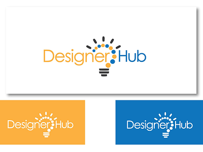 Inspirational Logo Design for Designer Hub brand designer hub illuminate light logo