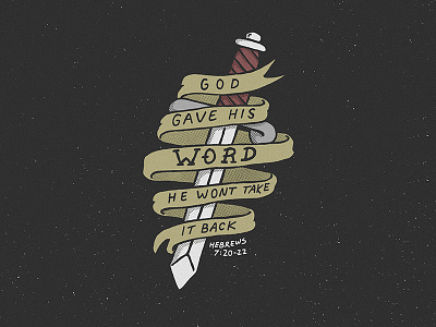 God Gave His Word banner bible illustration lettering letters scripture sword type typography