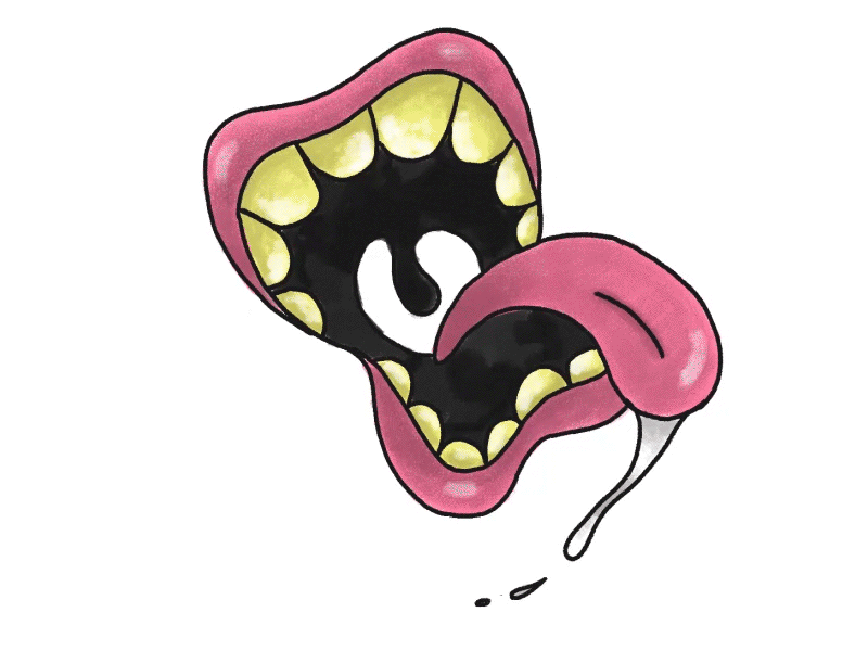 Mouth Transition animation cell animation design graphics illustration lick liquid animation mograph motion graphics mouth transition
