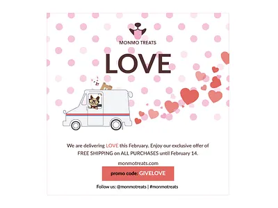 Valentine's Day Promotion design dog illustration illustration promo design