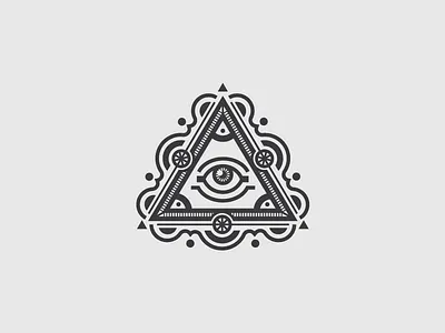 All Seeing Eye (22/365) all seeing eye daily design design series eye eyes icon illuminati logo monochromatic ornate pyramid triangle
