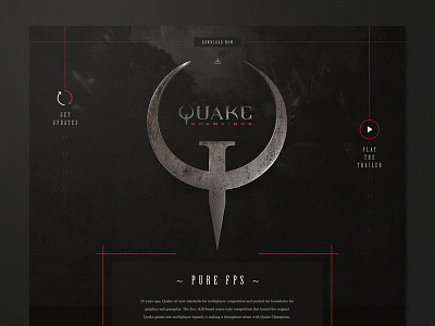 Quake Champions grunge quake quake champions web webdesign website