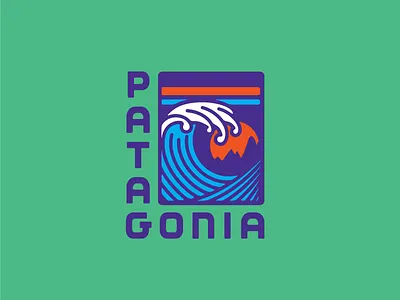 Fitz Roy Wave apparel logo mountains patagonia skyline sunset wave