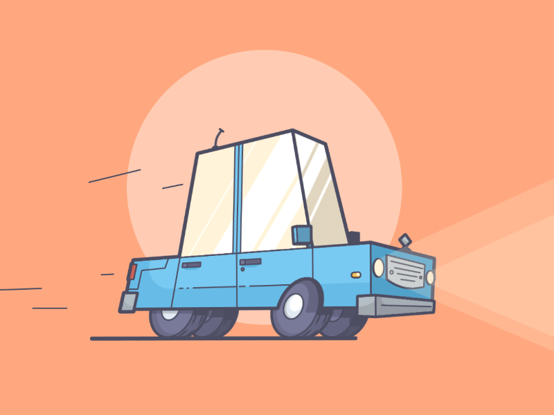 Vroom Vrooooooooom! animation bumpy car illustration line art speeding