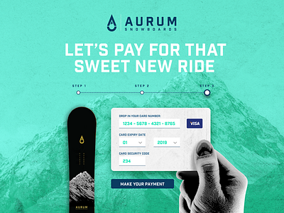 002 Daily UI - Credit Card Checkout aurum checkout daily ui mountain payment snowboard snowboarding ui ui design ux design web design