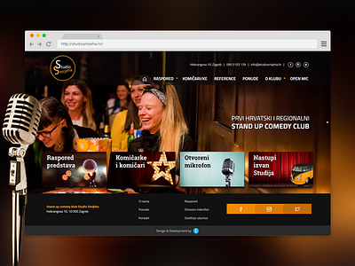 Comedy Club Website Design club comedian comedy comedy club comic croatia stand up standup web website zagreb