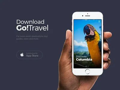 Go!Travel.. app concept design go ios preview responsive travel web