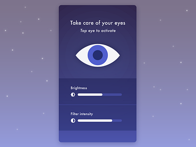 Daily UI 001 - Settings brightness daily ui eye eye care flux night light night mode settings ui ui design