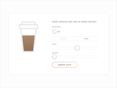 Daily UI 007: Settings 007 coffee daily ui dailyui settings sliders toggle