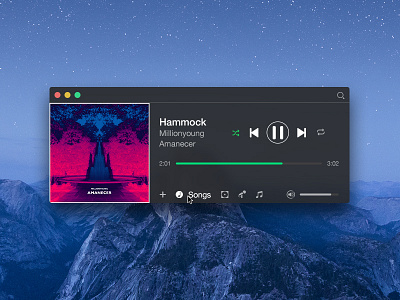 Spotify Mini Player Concept concept design macos mini player music music player spotify ui ui design user interface