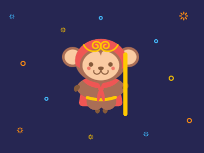 Hello monkey ae animation cartoon illustration monkey ui ux