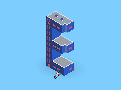 E 36daysoftype e ai architecture building e elevated experiments home illustrator letter pad type