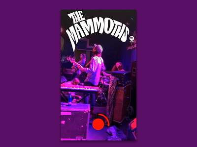 Mammoths Geofilter band poster design geofilter interaction design logo design snapchat spotify typography