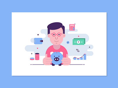 Tax saver fund icon illustration money savings tax vector