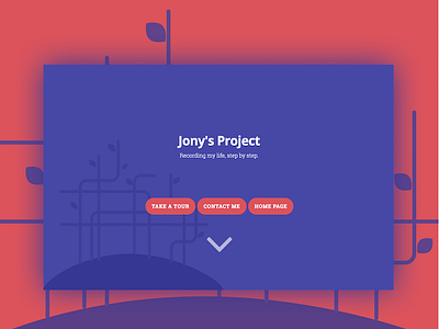 Jony's Project blue red scroll web website