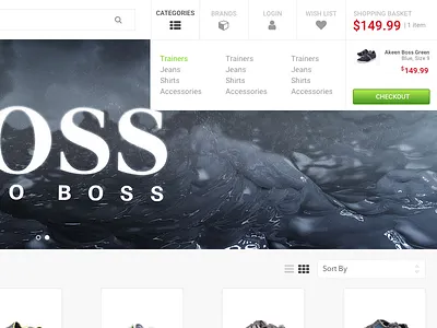 Category Page + Dropdown + Mini Cart category dropdown mini cart