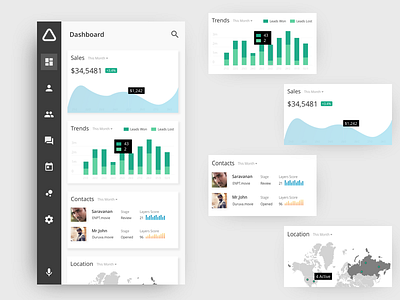 Layers CRM Dashboard Mobile View activity chat crm dashboard design layers layerscrm mobile style vr website