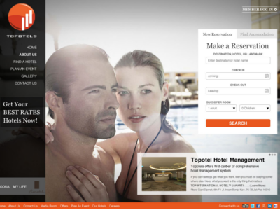 Hotel app design hotel web