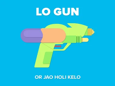 Logan Happy Holi color flat gun happy holi logan pichkari