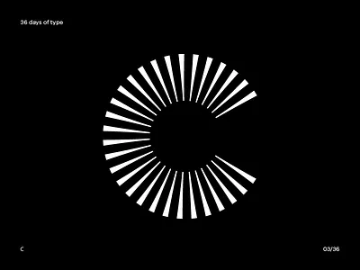 03/36 — C 36daysoftype c geometry lettering type