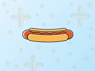 Hot Dog drawing food hot dog illustration line minimal picnic sausage vector